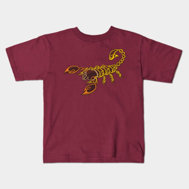 Celtic Knot Scorpion Kids T-Shirt by sifis